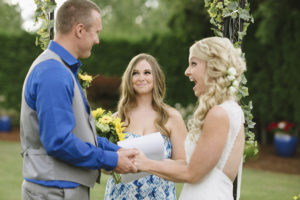 Backyard Wedding with Sunflowers