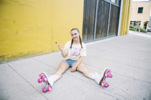 Senior Photos with roller skates