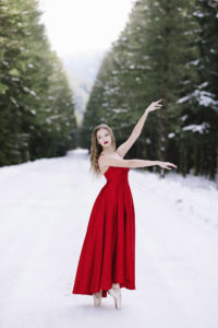 Ballet pictures in the snow