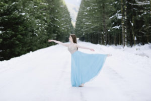 Ballet pictures in the snow